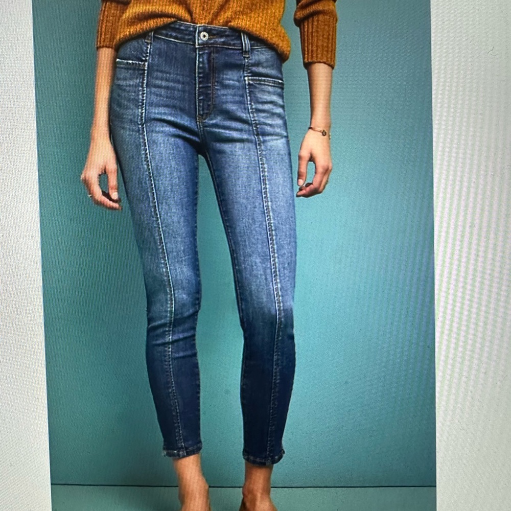 Pilcro high-rise denim leggings Anthropologie